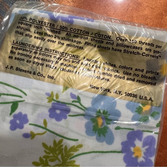 Vintage Utica by JP Stevens Happy Flowers Sheet Set Full Size 4 Pieces NWT - Picture 12 of 12